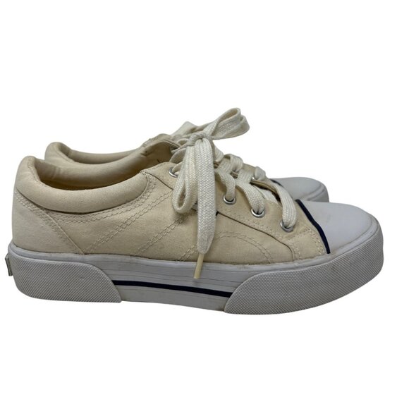 Ralph Lauren Polo Womens Canvas Lace Up Sneakers Size 7B - Picture 1 of 9